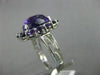 ESTATE LARGE 3.41CT AAA EXTRA FACET AMETHYST 14KT WHITE GOLD 3D FLOWER FUN RING