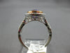 LARGE 2.75CT DIAMOND & AAA AMETHYST 14KT WHITE & ROSE GOLD 3D FILIGREE LOVE RING