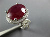LARGE 12.15CT DIAMOND & AAA RUBY 14K WHITE GOLD OVAL ROUND & MARQUISE RING 26886
