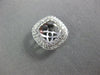 ESTATE LARGE .49CT DIAMOND 18KT WHITE GOLD 3D SQUARE DOUBLE HALO JACKET EARRINGS