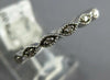 ESTATE .07CT DIAMOND 14K WHITE GOLD 2MM MARQUISE SHAPE FILIGREE ANNIVERSARY RING