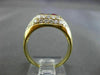 ANTIQUE WIDE 2.3CT DIAMOND & RUBY 18K YELLOW GOLD PAST PRESENT FUTURE RING 22031