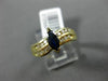 ESTATE .85CT DIAMOND & SAPPHIRE 14KT YELLOW GOLD DOUBLE ROW WAVE ENGAGEMENT RING
