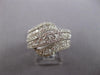 WIDE 1.78CT DIAMOND 18KT WHITE GOLD 3D MULTI ROW DOUBLE SWIRL ANNIVERSARY RING