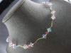 LARGE AAA WHITE & PINK QUARTZ 14K YELLOW GOLD 3D BY THE YARD FUN NECKLACE #27932