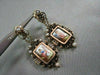 ANTIQUE HANGING VICTORIAN ENAMEL PEARLS 14KT YELLOW GOLD EARRINGS ONE OF A KIND!