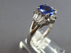 1.42CT DIAMOND & AAA TANZANITE 14K WHITE GOLD 3D OVAL & BAGUETTE ENGAGEMENT RING
