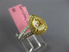 1.71CT WHITE & CANARY DIAMOND 18KT 2 TONE GOLD PEAR SHAPE HALO ENGAGEMENT RING