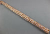 LARGE 24.55CT PINK DIAMOND 18K ROSE GOLD MULTI SHAPE CLUSTER GRADUATING BRACELET
