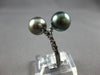 .30CT BLACK DIAMOND & AAA TAHITIAN PEARL 18K BLACK GOLD 3D CRISS CROSS LOVE RING