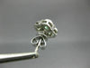 ESTATE .15CT DIAMONDS & AAA EMERALD 14KT WHITE GOLD FLOWER SQUARE STUD EARRINGS