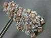 ESTATE LARGE 6.22CT WHITE & PINK DIAMOND 18KT WHITE & ROSE GOLD HANGING EARRINGS