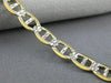 ESTATE 14KT WHITE & YELLOW GOLD MARINER DIAMOND CUT DESIGN WOMEN BRACELET #22854