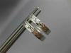 ANTIQUE .36CT DIAMOND 18KT WHITE GOLD SQUARE FILIGREE HUGGIE HOOP EARRINGS #7531