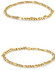 ESTATE .54CT DIAMOND 14KT YELLOW GOLD 3D ROUND BY THE YARD CUBAN TENNIS BRACELET