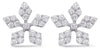 ESTATE .65CT DIAMOND 14KT WHITE GOLD 3D SNOWFLAKE FUN CLASSIC STUD EARRINGS