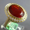 LARGE 5.36CT DIAMOND & AAA FIRE OPAL 14KT YELLOW GOLD OVAL HALO ENGAGEMENT RING
