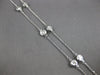 LARGE & LONG 2.34CT DIAMOND 14KT WHITE GOLD 3D ROUND BY THE YARD LOVE NECKLACE