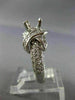 WIDE 1.03CT DIAMOND 14K WHITE GOLD 3D HALO PAVE SEMI MOUNT ENGAGEMENT RING #3058
