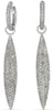 ESTATE LARGE 2.63CT DIAMOND 14KT WHITE GOLD PAVE MARQUISE SHAPE HANGING EARRINGS