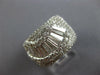 EXTRA LARGE 2.68CT DIAMOND 18KT WHITE GOLD ROUND & BAGUETTE FUN ANNIVERSARY RING