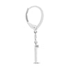 .22CT DIAMOND 14KT WHITE GOLD 3D CLASSIC TRIANGULAR LEVERBACK HANGING EARRINGS