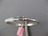 WIDE 2.08CT DIAMOND 14KT WHITE GOLD 3D 3 ROW SEMI ETERNITY LOVE BANGLE BRACELET