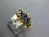 WIDE 1.06CT DIAMOND & AAA SAPPHIRE 14KT YELLOW GOLD 3D CLASSIC ANNIVERSARY RING