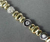 ESTATE .71CT DIAMOND 14KT TWO TONE GOLD 3D BY THE YARD SOLITAIRE BEZEL BRACELET
