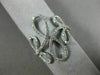 ESTATE LARGE .42CT ROUND DIAMOND 14KT WHITE GOLD 3D INFINITY MULTI LEAF FUN RING