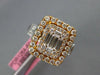 LARGE 1.91CT DIAMOND 18KT WHITE & ROSE GOLD 3D ROUND & BAGUETTE ANNIVERSARY RING