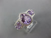 LARGE 2.49CT DIAMOND & AAA AMETHYST 14KT WHITE GOLD PEAR SHAPE & ROUND FUN RING