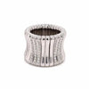 LARGE 1.78CT DIAMOND 18KT WHITE GOLD 3D CLASSIC BAMBOO ETERNITY ANNIVERSARY RING