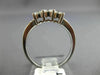 ESTATE .60CT DIAMOND 14KT WHITE GOLD 3 STONE WEDDING ANNIVERSARY RING #22946