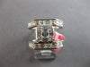 EXTRA LARGE 2.44CT DIAMOND 18KT WHITE GOLD 3D ROUND & BAGUETTE UNISEX FUN RING