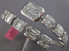 EXTRA LARGE 6.07CT DIAMOND 18KT WHITE GOLD ROUND & BAGUETTE 3D BANGLE BRACELET
