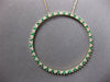 EXTRA LARGE 1.11CT DIAMOND & AAA EMERALD 14K YELLOW GOLD CIRCLE OF LIFE NECKLACE