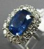 LARGE GIA 11.80CT DIAMOND & AAA SAPPHIRE PLATINUM PRINCESS DIANA ENGAGEMENT RING