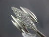 LARGE 1.13CT DIAMOND 18KT WHITE GOLD MATTE & SHINY ELONGATED MARQUISE SHAPE RING