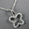 ESTATE .13CT DIAMOND 14KT WHITE GOLD 3D CLASSIC BUTTERFLY LOVE FLOATING PENDANT