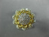 ESTATE WIDE .25CT DIAMOND 14KT YELLOW GOLD 3D CLUSTER FLOWER INFINITY FUN RING
