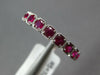 .57CT AAA RUBY 14KT WHITE GOLD 3D ROUND FILIGREE SEMI ETERNITY ANNIVERSARY RING