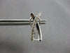 ESTATE .38CT DIAMOND 14KT WHITE GOLD 3D CRISS CROSS X CLIP ON HANGING EARRINGS