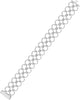 WIDE .55CT DIAMOND 18KT WHITE GOLD 3D MULTI CIRCULAR FLORAL CUFF TENNIS BRACELET