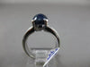 ESTATE EXTRA LARGE 7.26CT DIAMOND & AAA SAPPHIRE 18KT WHITE GOLD ENGAGEMENT RING