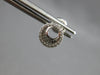 ESTATE .21CT DIAMOND 14KT WHITE GOLD ROUND & BAGUETTE CIRCULAR FUN STUD EARRINGS