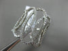 ESTATE LARGE .97CT DIAMOND 18KT WHITE GOLD 3D MULTI OVAL INTERTWINING FUN RING