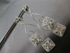 LARGE 4.11CT DIAMOND 18KT WHITE GOLD CLUSTER INVISIBLE INFINITY HANGING EARRINGS
