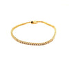 ESTATE 2.04CT DIAMOND 14KT YELLOW GOLD 3D CLASSIC ROUND TENNIS BRACELET