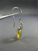 ESTATE 6.96CT DIAMOND & AAA CITRINE 14KT WHITE GOLD SQUARE LEAF HANGING EARRINGS